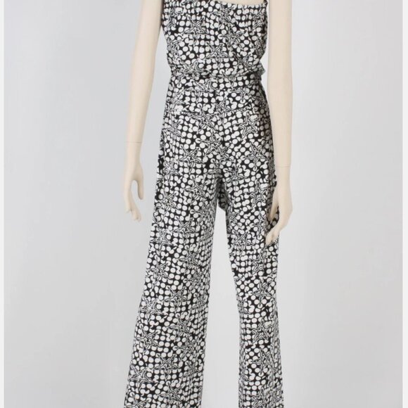 Diane Von Furstenberg DVF Ani Strapless Jumpsuit Romper Polka Star Stretch 6 - Picture 5 of 12